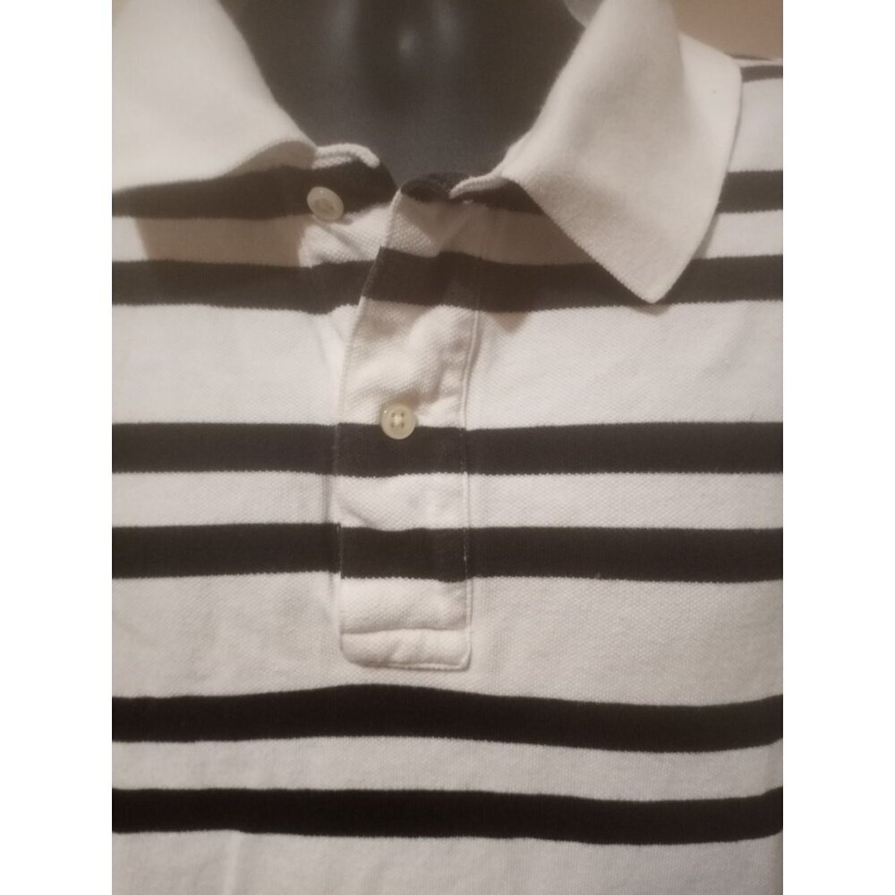 Ralph Lauren Polo Shirt Mens 3XB Big Black White Stripe Pony Logo Short Sleeve - Picture 4 of 13